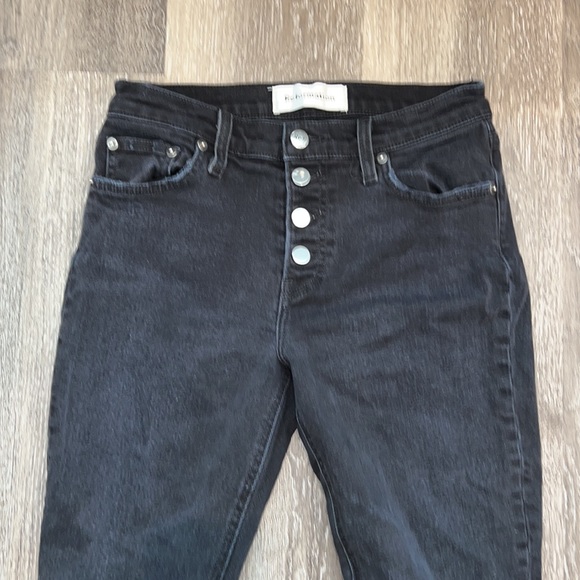 Reformation Black Distressed Skinny Jeans 27 - Picture 2 of 13